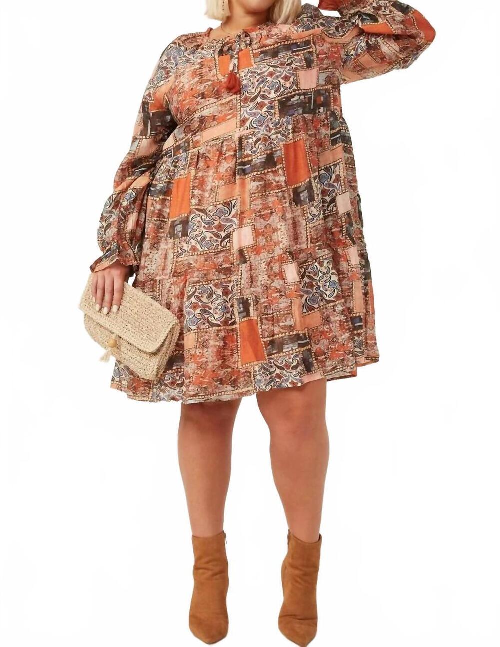 NEW HAYDEN LA lovely fall dress - plus in multicolor